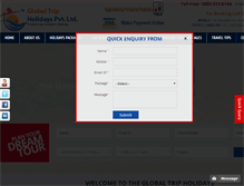 Tablet Screenshot of globaltripholidays.com